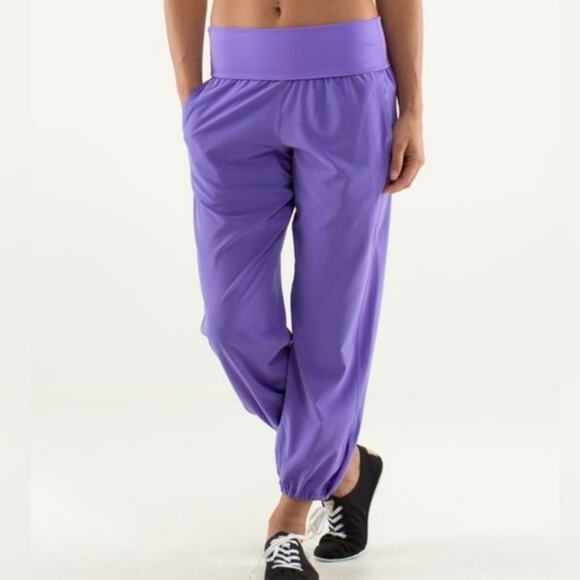 LULULEMON OM PANTS POWER PURPLE SIZE 6 - Picture 1 of 7